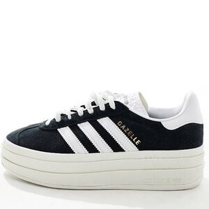 Black adidas gazelles BOLD size 8